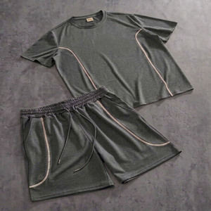 Conjunto de Camiseta y Pantalones Cortos de Verano para Hombre Jacquard Enterprises, Ropa de Playa, Camiseta de Manga Corta y Pantalones Cortos, Traje Ligero Informal - Product Image 6