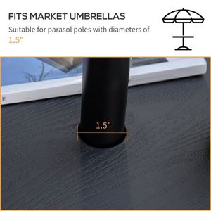 Ombrellone da Giardino Quadrato con Base in Acciaio Inox, Resistente alla Pioggia, per Patio, Ristoranti, Hotel e Spiaggia - Product Image 3