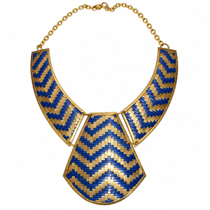 Collier bib en laiton doré antique, collier floral gravé avec pampilles en chaîne, bijoux ethniques tendance, vente en gros - Product Image 6