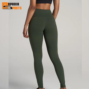 Leggings de sport et de yoga taille haute personnalisés en gros pour femmes, en polyester doux, avec poche, pour la gym et le fitness - Product Image 2