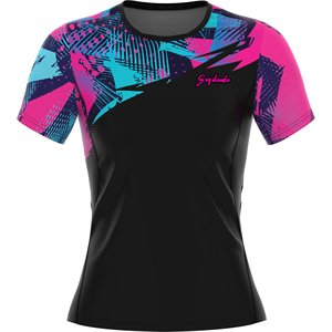 Unisex <b>Black</b> Short Sleeve Rash Guard Quick Dry Polyester <b>Compression</b> <b>Shirt</b> with UPF50+ Eco-Friendly & Anti-Bacterial Features - Product Image 6