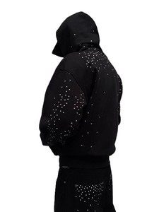 Ensemble de survêtement AMG à pois noir, manches longues, fermeture éclair, pantalon de jogging streetwear, unisexe adulte, style automne - Product Image 5