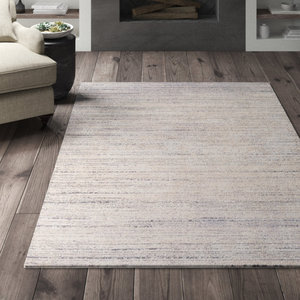 Alfombra Decorativa Moderna de Lujo Ecológica con Diseño Abstracto de Grano de Madera Blanca, de Lana/Seda, 1 Pieza para Muebles y Decoración de Interiores - Product Image 1