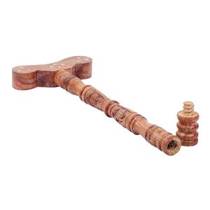 HealthAndYoga Yoga hecho a mano de madera Yoga Danda personalizable Pranayama apoyo personal herramienta de respiración tradicional hecha a mano en la India - Product Image 1