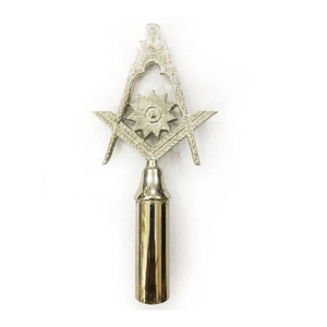 Masonic Senior Deacon Rod Top Blue Lodge Officers <strong>Staff</strong> Head Freemason Regalia Stainless Steel Silver-Plated Die Casting - Product Image 1