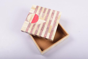 FAIZA CRAFT Caja de Almacenamiento Cuadrada de Resina Hecha a Mano con Incrustaciones, Moderna, de Lujo, Personalizable, Grabada, Pulida, Duradera, para Joyería del Hogar - Product Image 2