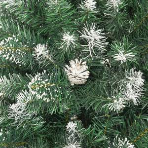 Árbol de Navidad Plegable Mediano de PVC y Acero Verde y Blanco para Decoraciones Festivas - Product Image 6