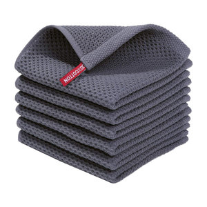 Toallas de Tejido Waffle Gris Oscuro, de Algodón y Lana, Ecológicas, Promocionales, para el Hogar, con Diseño de Color Personalizado, Impresión Digital de Alta Calidad - Product Image 1