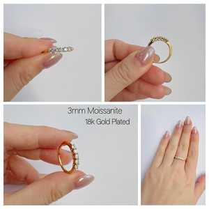 Authentic Round Cut Diamond Eternity Band Ring Lab Grown With 14K Solid Gold Wedding Engagement <b>Party</b> Gift For Partner - Product Image 3