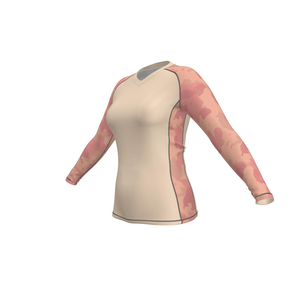 Haut de bain anti-UV en Spandex et Polyester pour femme, manches longues, imprimé camouflage rose, qualité supérieure 2026 - Product Image 2