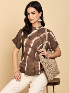 Camisa de manga corta informal elegante para mujer, cómoda para uso diario, de proveedor indio al mejor precio. - Product Image 3