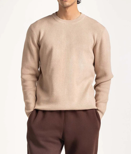 Sudadera gris para hombre, gruesa, con cuello redondo, estampada, de manga larga, 100% algodón, hecha en Pakistán. - Product Image 5
