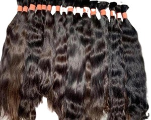 24 "up อินเดียผมดิบเป็นกลุ่มผมมนุษย์ธรรมชาติสีดำธรรมชาติผมต่อแบบเรมี่ - Product Image 3