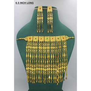 Collar Choker Étnico Chapado en Oro Tradicional, Nuevo Diseño para Bodas Africanas, Árabes y de Oriente Medio, Conjunto Martasha de Moda - Product Image 2