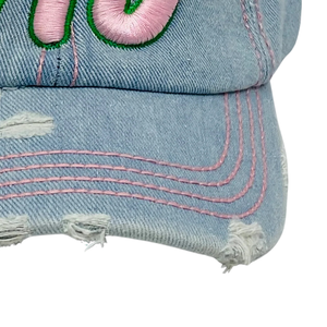 J15 <b>Light</b> Denim <b>Hat</b> Custom Logo Embroidered Cotton Baseball Cap Unisex Washed Denim Cap Adjustable Casual Streetwear <b>Hat</b> Blue - Product Image 3