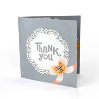 Arte en papel hecho a mano flor gracias tarjetas 3D bajo petición personalizada hecho en Vietnam HMG al por mayor