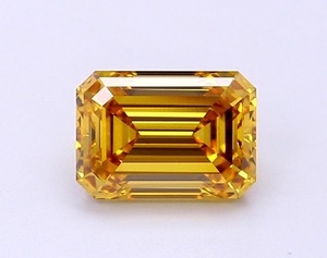 Diamant de laboratoire fantaisie intense brun-jaunâtre 1,48 carat taille émeraude VS1 EX Poli CVD, diamant de laboratoire créé en vrac pour la vente en gros B2B - Product Image 1