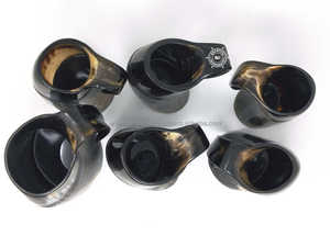 Fabriqué à la main personnalisé Viking sculpture en céramique corne à boire tasse hautement polie corne naturelle inde pour les cadeaux d'affaires-vin bière - Product Image 2