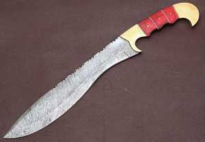มีดโบวี่สำหรับล่าสัตว์ รุ่นพรีเมียม LEGACY BLADES เหล็กดามัสกัสเกรดอุตสาหกรรม ปลายมีดแบบ Drop Point ด้ามไม้ ใบมีดหยักคม ใบมีดแบบ Fixed Blade ผลิตตามแบบ OEM - Product Image 4