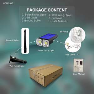 Lampes solaires Homehop pour l'extérieur, étanches, 10 LED, lampes décoratives pour la maison, le jardin, le paysage, le balcon et la pelouse, marche/arrêt automatique - Product Image 6