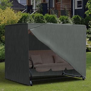 Copertura per Sedia a Dondolo da Giardino/Patio Anti-UV per Tutte le Stagioni, Impermeabile e Resistente allo Sbiadimento, 2.05m x 1.22m Tessuto Oxford con Rivestimento in PVC per Mobili - Product Image 2