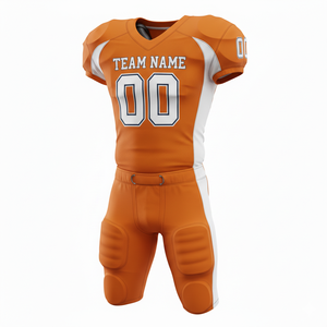 Ensemble d'uniformes de football américain personnalisés, maillot et pantalon de football sublimés, polyester respirant, vêtements de sport d'équipe - Product Image 1