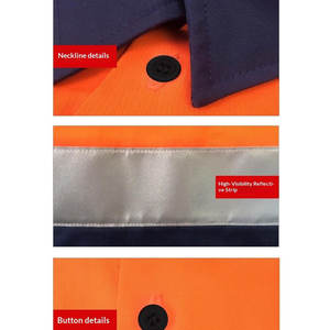 Camisa de Trabajo de Alta Visibilidad, Transpirable, de Manga Larga, de Algodón, para Mecánicos, Soldadores, Personalizada, Reflectante, Unisex, con Certificación CE - Product Image 4