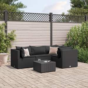 Conjunto de Muebles de Jardín Negros para Patio, Colección de Muebles de Exterior - Product Image 1