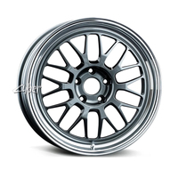 Conception en maille à rayons croisés 1 pièce. Jantes en alliage d'aluminium forgé pour RAYS 21A Dark Gunmetal/Rim DC Bronze (Almite) Mitsubishi