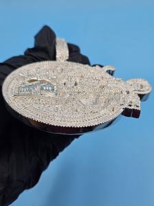 จี้ตัวอักษรแบบกำหนดเอง เงินแท้ 925 ชุบทอง ประดับเพชรโมอิสซาไนต์ ผ่านการทดสอบเหมือนเพชร จี้ตัวอักษรชื่อ ฮิปฮอป เครื่องประดับ - Product Image 5