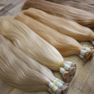 Extensions de cheveux européennes couleur blond clair extensions de cheveux en vrac sans trame pour les femmes blanches 100% cheveux bruts du Vietnam - Product Image 1