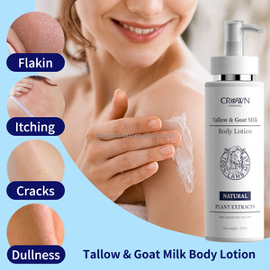 Lotion corporelle hydratante et éclaircissante sans parfum au lait de chèvre et suif de bœuf pour enfants et adultes, personnalisable avec votre logo, pour femmes et hommes - Product Image 3