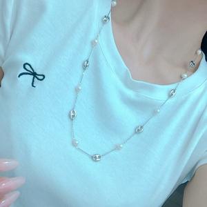 สร้อยคอมุกน้ำจืดคอลเลคชั่นฤดูร้อน แฟชั่นสไตล์เกาหลี เครื่องประดับธรรมชาติจากจูจี - Product Image 4