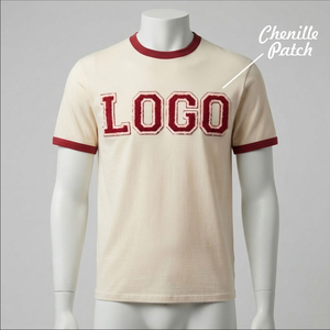 T-shirt Ringer en Coton Coupe Droite pour Homme, Personnalisable en Gros, Couleur Unie avec Bordure Contrastante, Col Rond Décontracté, Manches Courtes, T-shirts Vierge pour Homme - Product Image 1