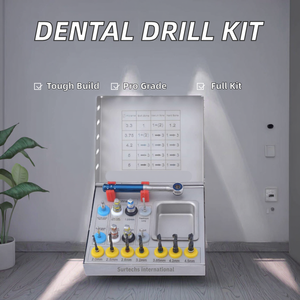 Kit de 16 piezas de instrumental quirúrgico dental de acero inoxidable para implantes, fresas y brocas, con certificación CE, de potencia manual, clase por agarre, de Grip Surgical - Product Image 5