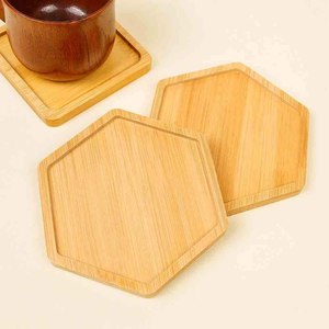 Ensemble de sous-verres en bois gravés, logo personnalisé, couleur personnalisée, design moderne durable, cadeaux de bienvenue personnalisés en gros, maison, hôtel - Product Image 5