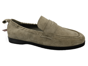 Mocasines Dlords Beige de Gamuza con Punta Redonda, Ligeros, Transpirables, Suela de TPR, Entresuela de EVA, Forro de Cuero Genuino, Logotipo Grabado - Product Image 1