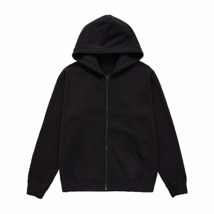 Customized 100% Cotton Fleece Unisex Winter Pullover Hoodie with Front Solid Design Casual - Product Image 2