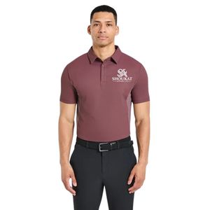 Polo pour homme bordeaux à manches courtes, col classique, logo personnalisé, fabricant OEM, vente en gros, vêtements de sport pour le golf et le tennis, qualité supérieure - Product Image 1