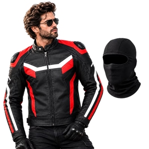 Chaqueta para Hombre y Mujer Compatible con Armaduras CE, Ropa Exterior para Motociclistas, Exterior de Cuero Vacuno de Primera Calidad y Bolsillo para Armaduras CE - Product Image 1