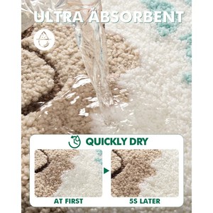 Tapis de bain antidérapant super absorbant, tapis de douche à séchage rapide, tapis antidérapant moderne pour baignoire et entrée de maison - Product Image 3
