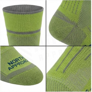 North Approach Crew <b>Socks</b> Green Breathable <b>Running</b> <b>Socks</b> for Adults Summer Season - Product Image 4