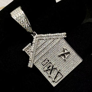 Cadenas y Collares de Moda con Moissanita VVS y Colgantes de Jesús, de Plata de Ley 925 Maciza, para Hombre y Mujer, con Incrustaciones de Circonitas, Bañados en Oro, Regalo - Product Image 1