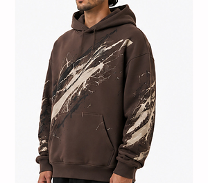 Sudadera con Capucha de Diseñador, Estilo Holgado, Ropa Urbana, Sudadera Informal para Hombre, Uso Diario - Product Image 5