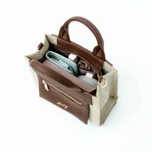 Sac à main rétro tendance en cuir PU avec coutures contrastées, grande capacité, sac seau, sac messager pour femme - Product Image 6