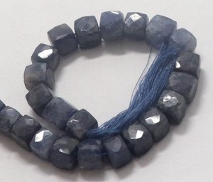 AAA Natural 7-8 MM Lolite Faceted 3D Cube <b>Beads</b> 8 Inch Lolite Faceted 3D Cube <b>Beads</b> For Jewelry Making Supplies Wholesale - Product Image 1