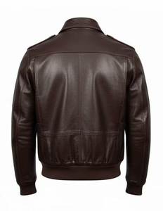 Veste en cuir pour homme au design personnalisé et tendance, avec col montant et logo sur le devant, fabriquée au Pakistan, veste d'hiver pour hommes et motards - Product Image 1