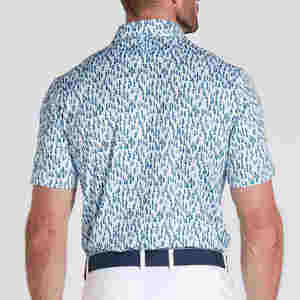 Chemise de golf pour homme, coupe slim, haute qualité, imprimé coloré, nouveau design, manches courtes. - Product Image 2