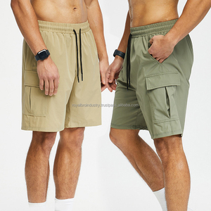 Pantalones cortos deportivos de entrenamiento atlético de verano para hombre, pantalones cortos de talla grande con bolsillos, ropa informal, pantalones cortos Cargo, patrón al por mayor - Product Image 2