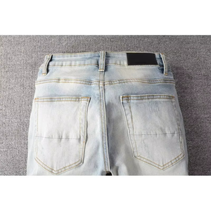 Nouveau Jean en Denim Délavé et Respirant pour Homme, Tricoté Uni, Style Décontracté, Service OEM - Vente Flash - Product Image 4